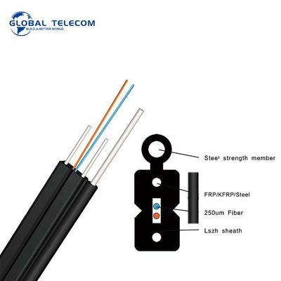 2 el cable de fribra óptica de descenso de la base FTTH, FTTH al aire libre cae la fibra G657A4 del cable G657A1 G657a2