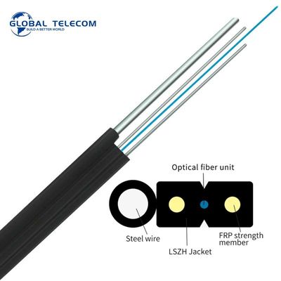 alambre de descenso cero de la fibra óptica del halógeno del cable de fribra óptica G652D G657A1 del descenso del SM FTTH